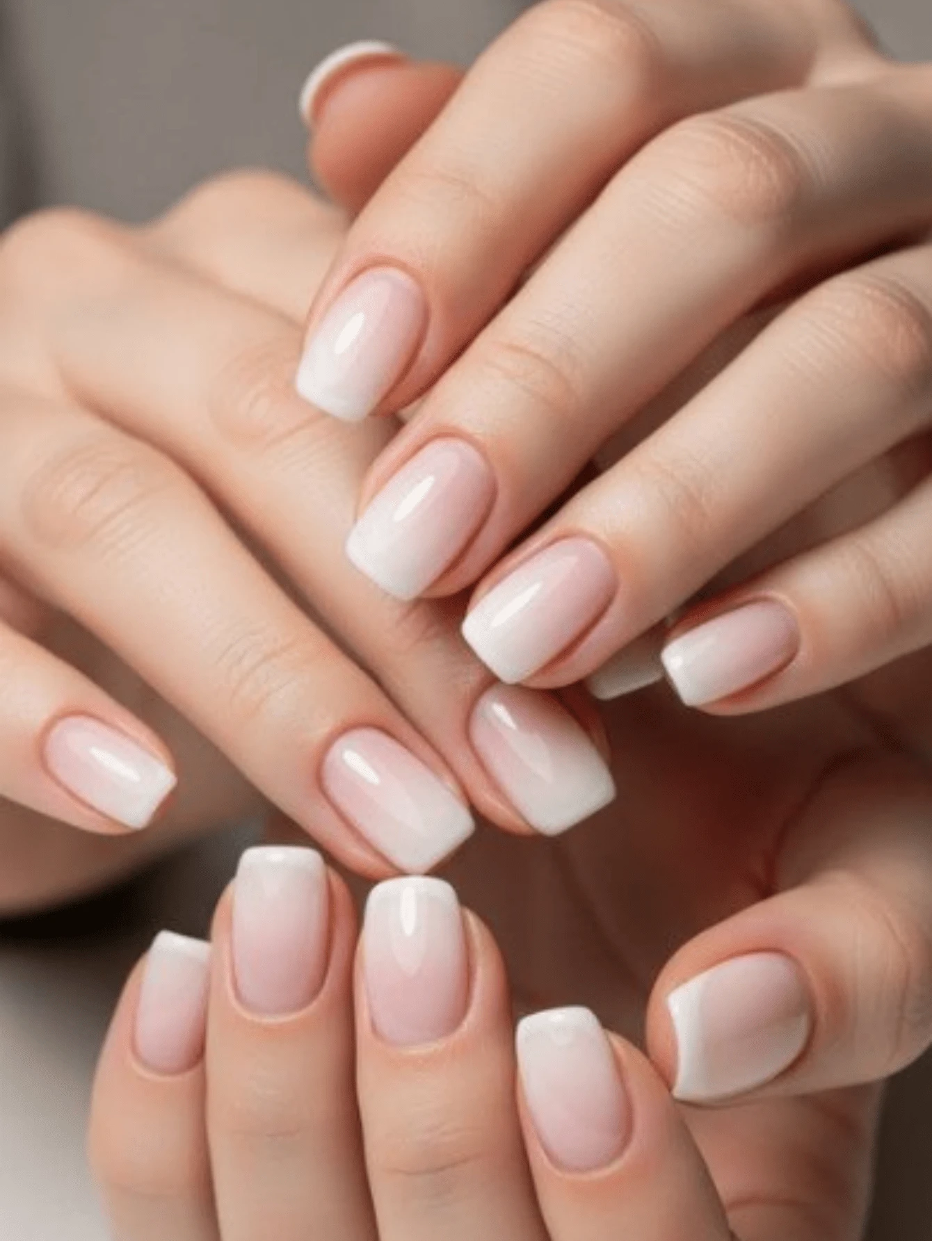 Bộ 24 móng tay giả vuông ombre, thời trang và thanh lịch, phù hợp cho nữ giới, dự tiệc và sử dụng hàng ngày, dễ dàng dán và có thể tái sử dụng, kèm theo gel dán và dũa móng. - Nhiều màu - Xem 1