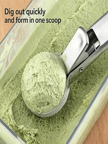2PCS Non-Stick Ice Cream Scooper Stainless Steel Dual-Use Melon Baller Tool Easy Demoulding Labor-Saving Durable Rust-Proof Easy Clean Mess-Free Compact Kitchen Gadget For Dessert Fruit Platter Family Dinner Home Accessory Travel Size No Waste - Multicolor - View 8