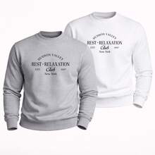 Crew Neck Sweatshirt, Relaxed Style, Sweater For Winter, Premium Comfort Outerwear. - BLACK aND GRAY - View 7