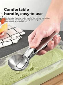 2PCS Non-Stick Ice Cream Scooper Stainless Steel Dual-Use Melon Baller Tool Easy Demoulding Labor-Saving Durable Rust-Proof Easy Clean Mess-Free Compact Kitchen Gadget For Dessert Fruit Platter Family Dinner Home Accessory Travel Size No Waste - Multicolor - View 7