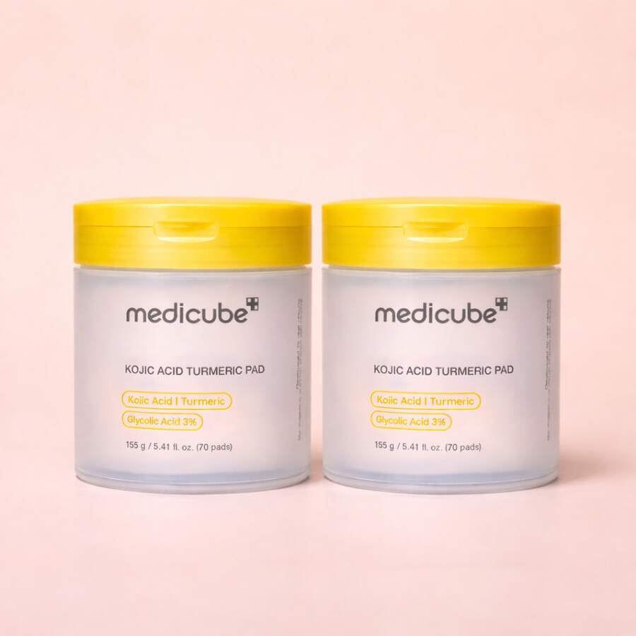 Medicube Toner Pads Kojic Acid Turmeric Clarifying Toner Pad – Daily Skin Care, Smooth & Refresh Skin, Easy-To-Use Pads - hộp màu vàng 2 - Xem 1