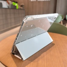 华为MatePad 2/MatePad SE (2023) 11英寸平板电脑保护套，三折翻盖式设计，带笔槽，透明硬壳，兼容华为MatePad SE 11英寸、MatePad 11.5S (2026)、A16、第11代、第9/8代、10.2英寸和第10代平板电脑保护套 - 無色 - 查看 4
