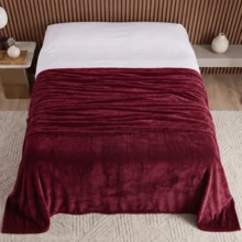 Microfiber Blanket Throw 2.40m X 2.00m Sofa Decoration For Couples - 紅木色 - 查看 4