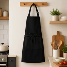1pc Adjustable Apron With Long Tie, 2 Pockets, Waterproof Cooking Chef Apron - Multicolor - View 4