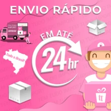 Kit Unha Gel Completo Cabine Sun 5 48W Lixadeira Caneta Pedicure e Manicure Alongamento Extensão Unhas Porcelana Acrigel - Rosa chiclete - Visão 6
