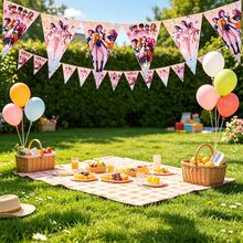Elegant Pink Triangle Hanging Flag Versatile Decor Item Ideal For Bedroom Wall Decoration Concert On-Site Styling Fan Activity Scene Arrangement Themed Decor Matching Personal Hobby Collection And Photo Shooting Use Random Delivery - Multicolor - View 2