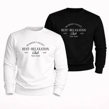 Crew Neck Sweatshirt, Relaxed Style, Sweater For Winter, Premium Comfort Outerwear. - BLACK aND GRAY - View 11