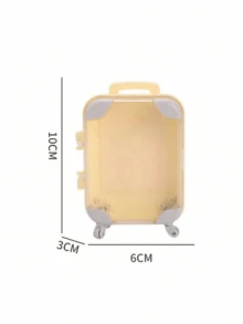 1pc Mini Suitcase - Durable Colorful ABS Trolley Case, Suitable For Teenagers And Storage Use - Dollhouse - Perfect For Travel, Jewelry Box,Makeup Storage - View 4