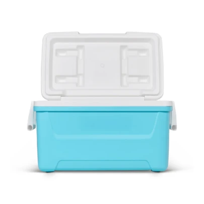 48 QT Hard Sided Cooler, Navy Insulated Ice Chest, Portable Leak-Proof Cooler Box With Carry Handles, 76 Can Capacity Hard Cooler For Camping, Beach, Picnic, Outdoor Activities