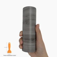 1卷15厘米×5米自粘木纹贴纸，适用于家具、橱柜和门槛翻新 - A - 查看 15