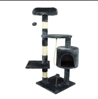 Árboles y casas para gatos - Negro - Ver 1