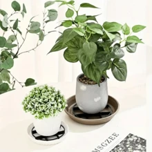 5-Piece Planting Tray Set: Brand New Drainage Rack, Corrosion Resistant, Reusable Mesh Mat, Breathable Plastic Base, Round Plastic Plant Tray Set, Indoor And Outdoor Plant Riser, Plant Pot Holder, Suitable For Indoor And Outdoor Gardening Activities. - Multicolor - View 10