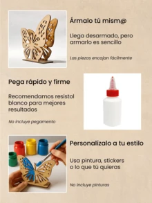 Servilletero Vaquerita De Madera Mdf Para Fiestas Y Eventos Infantiles Decoración Mesa Dulces, Cumpleaños Y Comunión - Café integral - Ver 3