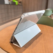 适用于 iPad 2 的平板电脑保护套，支持智能睡眠/唤醒功能，提供全方位防摔保护，三折式设计，配备亚克力背板和笔槽；适用于 iPad SE 11 英寸（2023 年款）平板电脑的保护套；适用于 MatePad 11.5S（2026 年款）、MatePad SE 11 英寸平板电脑的保护套；适用于 A16 芯片的保护套；适用于第 11 代平板电脑的保护套；兼容 iPad 第 9 代 10.2 英寸、第 8 代 10.2 英寸、Air 11 (M4)（2026 年款）、第 10 代平板电脑的保护套 - 無色 - 查看 4