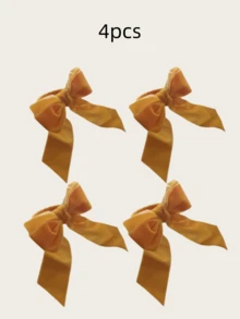 4pcs/6pcs/12pcs Bow Napkin Rings, Velvet Fabric Holiday Napkin Buckles, Gold Red Green Napkin Rings, Simple Napkin Rings, Hotel Table Setting Bow Tableware Napkin Buckles, Wedding Table Napkin Rings, Suitable For Various Occasions, Women's Gatherings, Fashionable Elegant Weddings And Various Parties - Multicolor - View 19