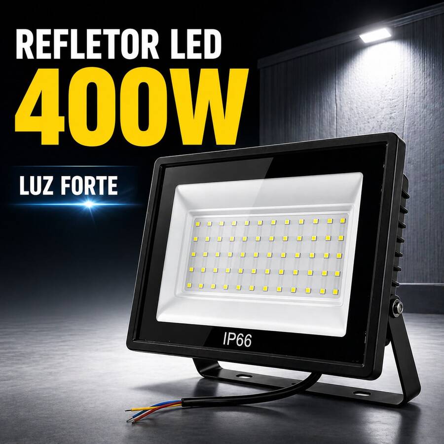 400W IP66 LED Floodlight, Dual Voltage, Super Powerful, Cool White - 400W - Xem 1