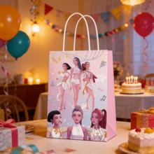 6 túi quà bằng giấy Kraft chủ đề phù thủy K-Pop Anime, túi có quai xách hoạt hình dễ thương, thích hợp đựng kẹo, quà sinh nhật, quà tặng ngày lễ, kiểu dáng ngẫu nhiên. - Nhiều màu - Xem 7