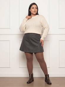 Plus Size Translucent Brown Stockings - Mocha Brown - View 7
