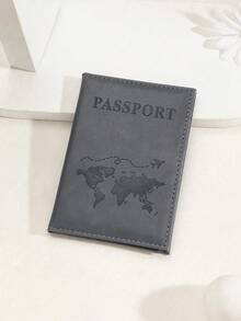 1pc Matte Letter Print Fixed Edge Passport Cover, Suitable For International Travel Passport Holder, Passport Wallet, Passport Bag For Holiday Travel, School - Multicolor - View 16