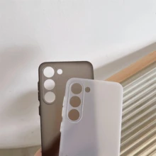 适用于三星 S26 Ultra、S25 FE、S24、S23 FE、S22、S21 Plus Ultra、Note 20 Ultra 的超薄磨砂半透明保护壳 - 白色 - 查看 5