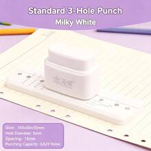 1pc Creative 3-Hole Puncher Round Hole Loose Leaf Binder Multi-Hole Punching Machine Small 5-Hole B5 Loose Leaf Notebook Puncher No Debris - Regular - View 9