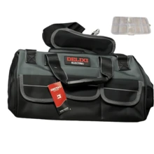 Electrician's Kit - The Perfect Tool Storage Bag, Portable Metal Kit With Water Oxford Cloth, Can Be Used In Automotive, Outdoor Maintenance And Many Other Applications, So That Your Tools Are Organized And Easy To Carry - Grey - View 9