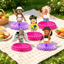 Roblox 5 món đồ trang trí bánh hình hoạt hình, hình tổ ong nhiều màu sắc, thích hợp cho các buổi họp mặt gia đình, tiệc sinh nhật, trò chơi, quà tặng, bánh cưới, tiệc tốt nghiệp, tiệc chiêu đãi, trang trí tiệc. - Roblo Honeycomb - Xem 5