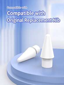 Eight Nibs Packed In A Transparent Box. Replacement Tip Compatible With Apple Pencil 1st/2nd Generation Stylus Nib Special Tip For IPad Stylus Capacitive Pen - White - View 1