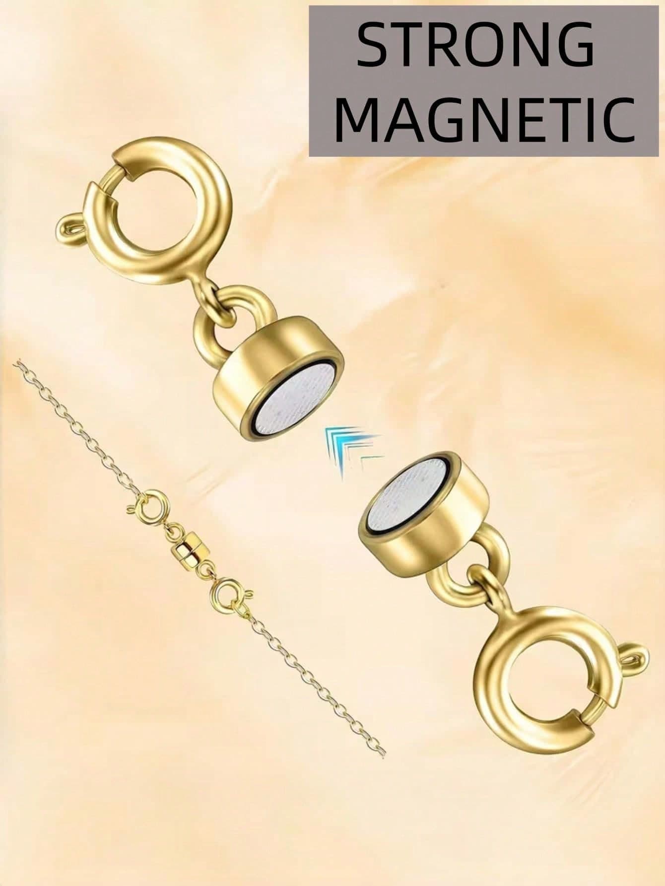 Bộ chuyển đổi dây chuyền khóa từ tính, đầu nối khóa trang sức mạ vàng và bạc, dụng cụ nối dài dây chuyền tự làm trang sức.