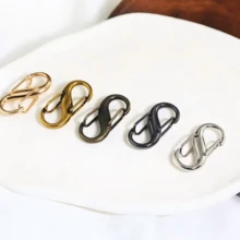 10个装多功能金/银/黑三色免针可调节金属束腰带，适用于裤子、牛仔裤，时尚腰夹，无需缝纫，可拆卸腰带扣，防止走光，也可用于外套、连衣裙、袖口。 - 彩色 - 查看 8