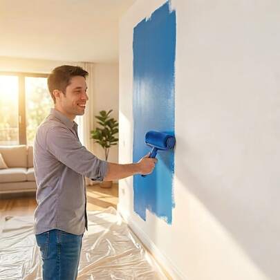 Bộ 6 con lăn sơn có tay cầm, bộ con lăn sơn chuyên nghiệp kèm cán nối dài, thích hợp cho sơn latex và sơn tường, con lăn 7 inch cho lớp sơn mịn và đều, dễ sử dụng.