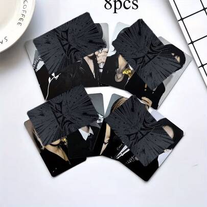 8pcs/Set High Definition Double-Sided Durable Cardboard Photo Cards, Suitable As Birthday Gift For Fans And Friends, Collectible For Music Lovers