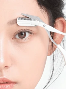 3件套不锈钢眉毛修剪器套装,多功能美容工具,适合初学者,温和不刺激面部毛发去除器,适合日常使用,包含眉毛修剪器、梳子和剪刀,多用途面部和身体毛发修剪工具 - 彩色 - 查看 6