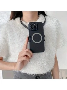 磁吸式手机颈挂支架，颈部手机支架，POV/Vlog自拍支架，免提手机颈挂支架，胸带式视频录制，适用于 16/15/14/13/12系列和安卓手机，兼容安卓手机，生日礼物，送给家人朋友的手机支架，手机配件 - 彩色 - 查看 9