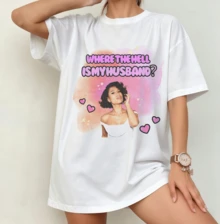 Raye Sarcastic Fan Print T-Shirt | 2026 European Tour Oversize Fan Shirt White - 白色 - 查看 10
