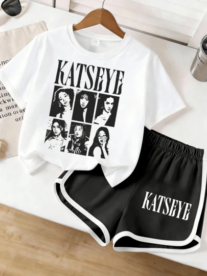 2026 Girls' Boys' Graphic Short Sleeve T-Shirt And Elastic Waist Shorts Set, Katseye Music Shirt, Katseye K-Pop Graphic T-Shirt, Katseye Gnarly T-Shirt, Katseye K-Pop T-Shirt, Gabriela Shirt, T-Shirt For Teenagers, Music T-Shirt Boys' T-Shirts Girls' Outfits Matching Mother-Daughter Wear TV-Inspired Gifts For Girls Teenage Girls' Clothing Boys' Apparel Gifts For Teenage Boys Children's Outfits Girls' Aesthetic T-Shirts Teenage Girls' Tops Teenage Girls' T-Shirts Teenage Girls' Clothing Girls' Jackets Boys' Apparel Girls' Outfits Teenage Girls' Tops Matching Parent-Child Wear Boys' T-Shirts Children's Clothing Gifts For Girls New Year Gifts
