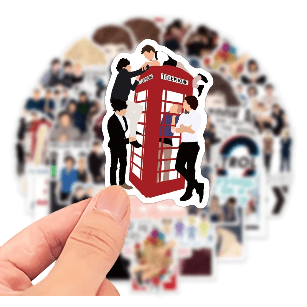 50pcs 1D Band Waterproof Stickers, Suitable For Laptop, Luggage, Skateboard Decoration - Multicolor - View 1