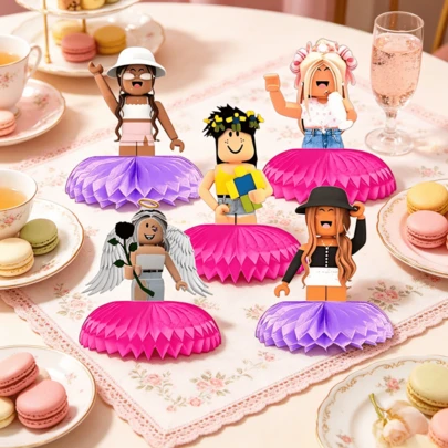 Roblox 5 món đồ trang trí bánh hình hoạt hình, đồ trang trí bánh hình tổ ong nhiều màu sắc, thích hợp cho các buổi họp mặt gia đình, tiệc sinh nhật, trò chơi, quà tặng, bánh cưới, tiệc tốt nghiệp, tiệc chiêu đãi.