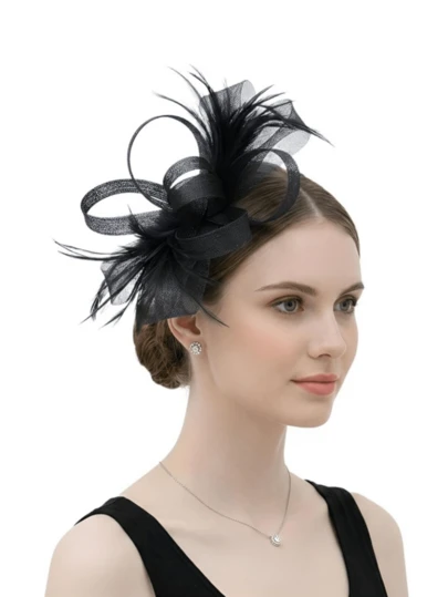 1 chiếc mũ dự tiệc trà cho nữ, mũ đua ngựa Kentucky Derby những năm 1950, mũ đội đầu kiểu mạng che mặt lồng chim cho cô dâu và dự tiệc cưới, mũ đua ngựa những năm 1920, mũ retro những năm 50, mũ chóp cao thời Victoria những năm 1940, phụ kiện quà tặng sinh nhật, Ngày của Mẹ, Giáng sinh.