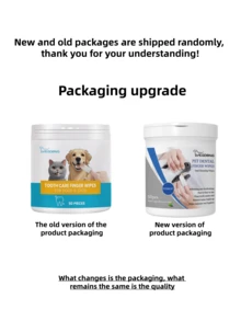 YEGBONG 狗狗牙齿清洁指套湿巾，适用于犬猫 | 预浸泡，使用方便，清新口气，便捷口腔护理，无需刷牙（随机包装，新旧不一，敬请谅解） - 彩色 - 查看 10