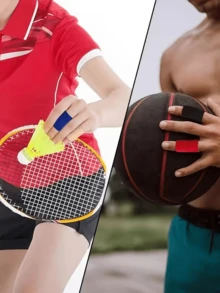 10 buah/Paket Pelindung Jari Elastis dan Bernapas, Pelindung Kompresi Penopang Jempol - Cocok untuk Kebugaran, Bola Basket, Bulu Tangkis, Tenis, dan Olahraga Bola Lainnya, Membantu Latihan Menulis, dan Melindungi Jari dari Gesekan Sehari-hari - MultiWarna - View 8