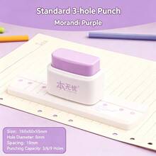 1pc Creative 3-Hole Puncher Round Hole Loose Leaf Binder Multi-Hole Punching Machine Small 5-Hole B5 Loose Leaf Notebook Puncher No Debris - Regular - View 14