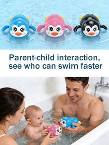 Bath Toy Cute Swimming Penguin Bath Toys For Toddlers Floating Wind Up Toys For Boy Girl New Born Baby Bathtub Toddler Toy Gift,Bath Toys,Toddler Toys,Beach Toys,Baby Bath Toys,Pool Toys,Baby Beach Essentials,Toys - Multicolor - View 4