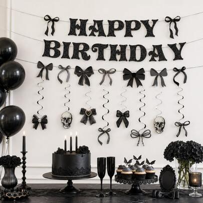 Birthday Party Decorations Kit, Happy Birthday Banner & Hanging Swirls, All-In-One Themed Party Supplies