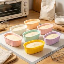 6pcs Air Fryer Baking Cups - Premium Silicone Mold Cups - Non-Stick Baking Tray Set, Perfect For Eggs, Pancakes, Cupcakes, Pudding, Tarts, Custard And More! - View 1