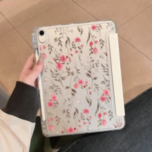 适用于 Redmi Pad 2 平板电脑的保护套，磁吸式闭合，智能休眠唤醒，全方位防摔防震，三折式平板电脑保护套，智能休眠唤醒，亚克力背板带笔槽，适用于 Pad SE 11 英寸（2023 年款）平板电脑，也适用于 Matepad 11.5S"（2026 年款），Matepad SE 11 英寸平板电脑保护套 - 無色 - 查看 3
