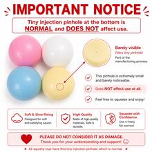 Large Size Slow Rebound Squeeze Toy, PVC Sensory Toy, Stress Relief Pom Pom, OPP Packaging Gift, Stress Ball, Decompression Toy, Adult Moisturizing Novelty Stress Relief Toy, Birthday Gift, Party Decor, Gift Box Filler 1/4pcs(1pc Random Color Delivery) - Multicolor - View 9