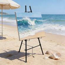 1pc Adjustable Iron Round Tube Easel, 42cm Or 110cm Height, Durable Multi-Purpose Display Stand For Art, Wedding, Events, Home Decor, Photo Exhibition - 1PC - View 3