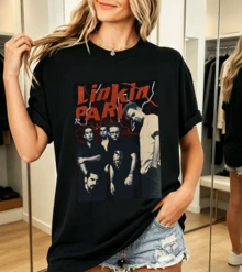 Oversized T-Shirt With Retro Portrait Print, 100% Cotton, For Fans - Black - View 7