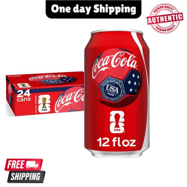Coca-Cola Classic Cola Soft Drink Cans 24-Pack, 12 Fl Oz Refreshing Beverage